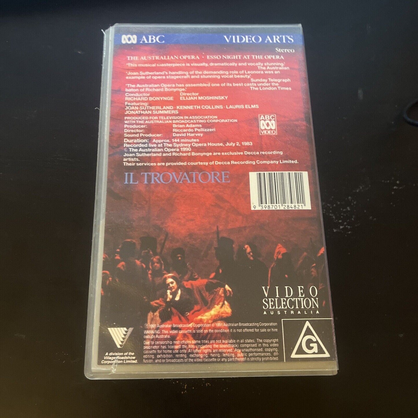 The Australian Opera: Il Trovatote Joan Sutherland (VHS, 1991) PAL