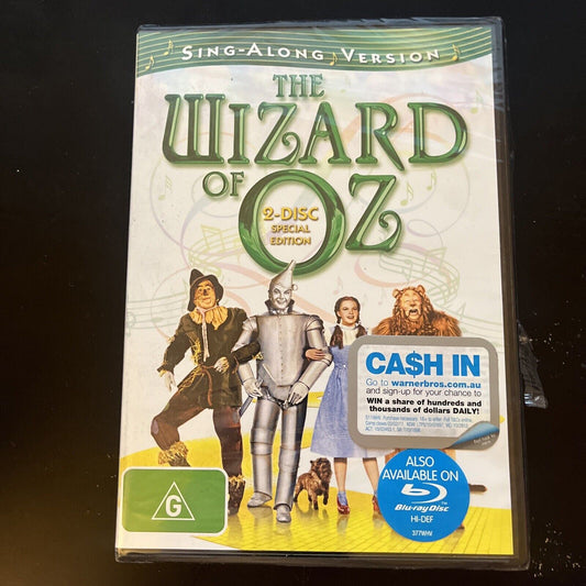 *New Sealed* The Wizard Of Oz - Sing-Along Version (DVD, 1939, 2-Disc) Region 4