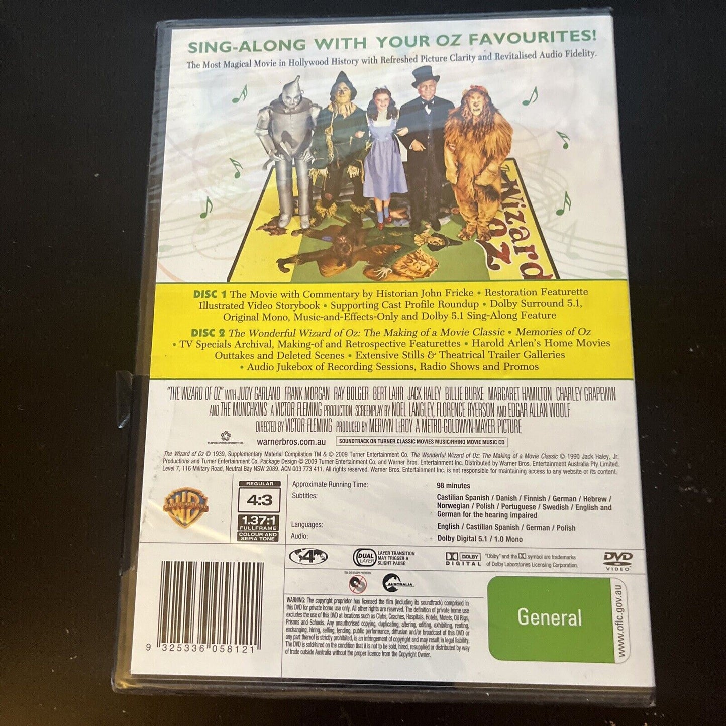 *New Sealed* The Wizard Of Oz - Sing-Along Version (DVD, 1939, 2-Disc) Region 4