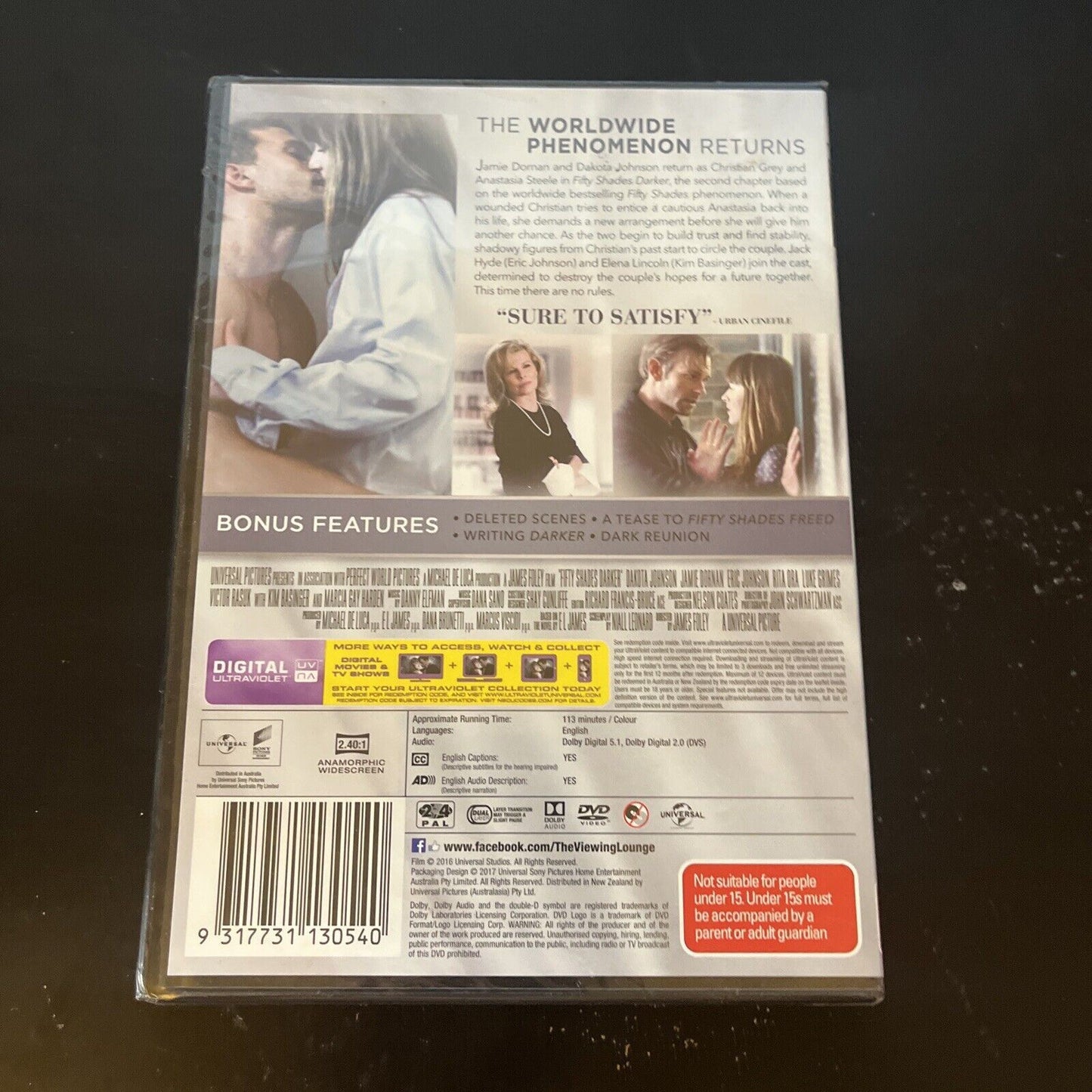 *New Sealed* Fifty Shades Darker (DVD, 2017) Region 4&2