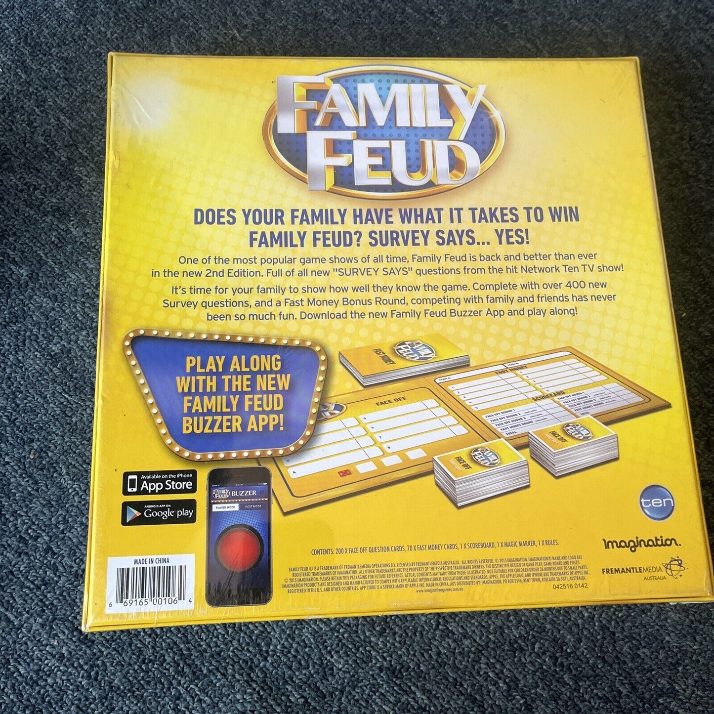 *New Sealed* Family Feud (2nd Australian Edition) Board Game 2015 Family Fun