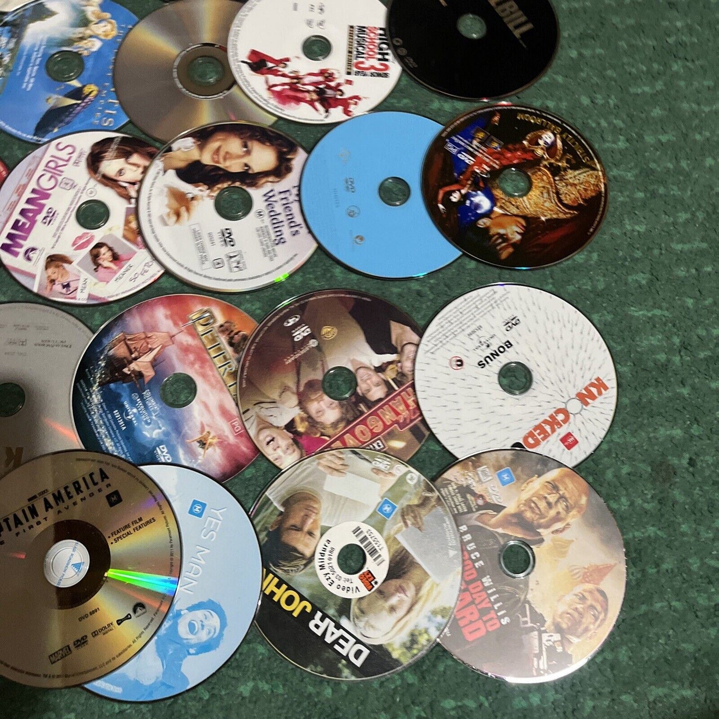 62x DVDs loose Hollywood Action Adventure Comedy Drama Movies Region 4