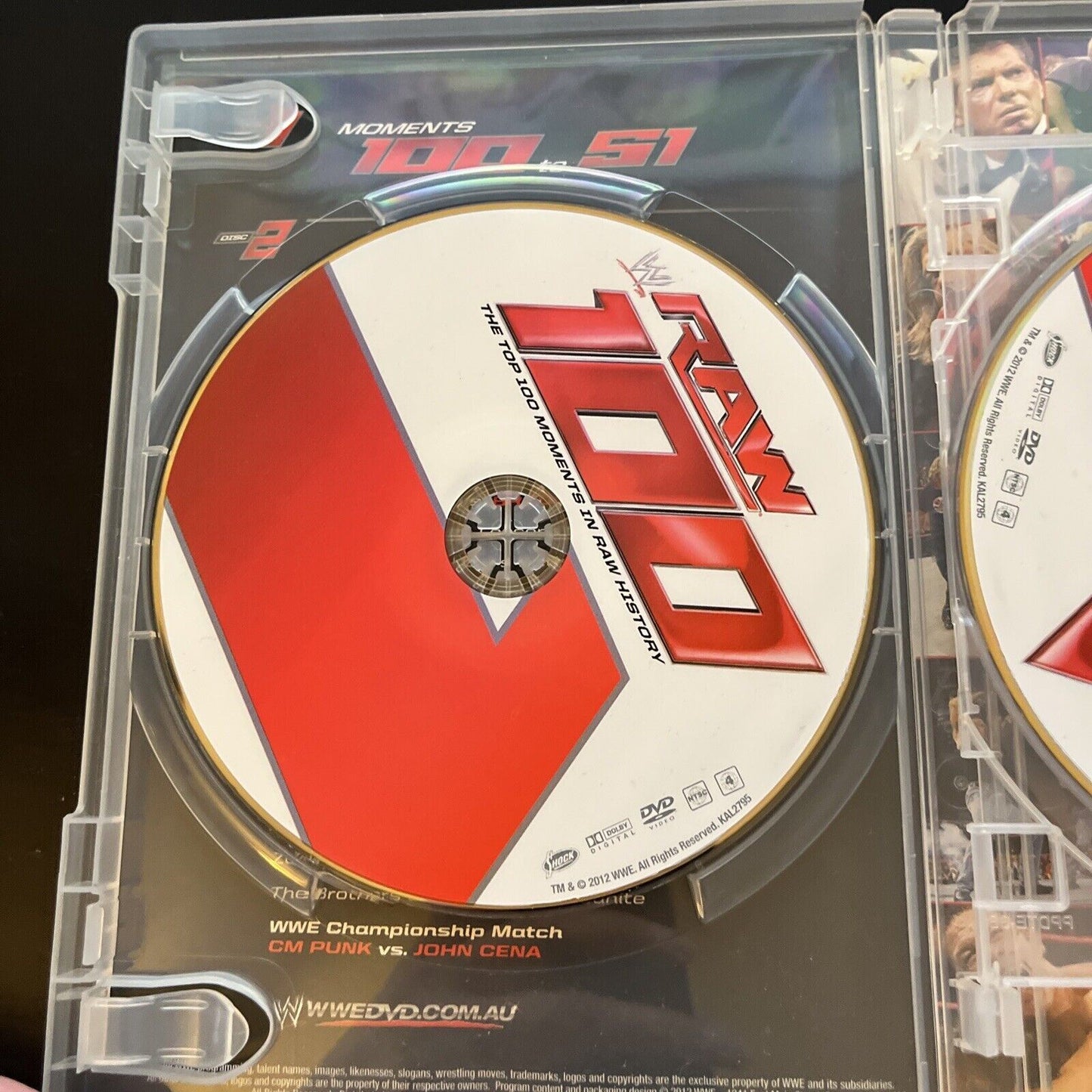 WWE - The Top 100 Moments In RAW History (DVD, 2013, 3-Disc) Region 4