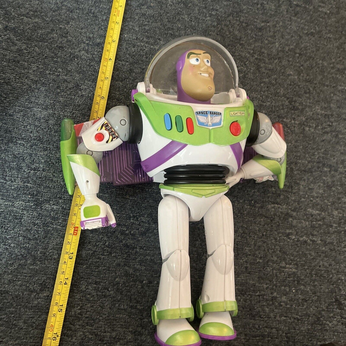 3x Buzz Lightyear Toy Story Figure: 11" Y1217 2012, 11" W8011 2012, 7" 2018