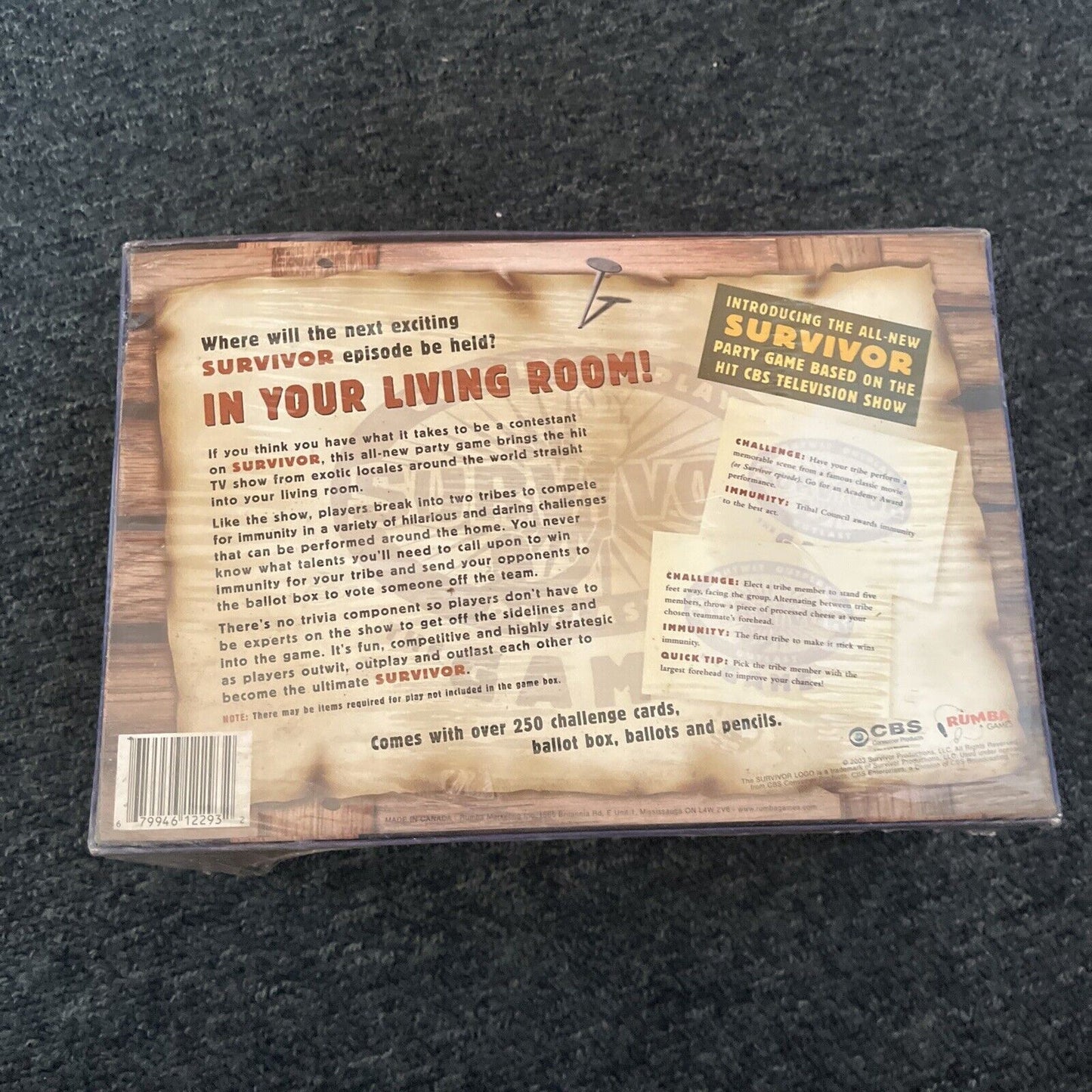 *New Sealed* Survivor The Game Board Game 2003