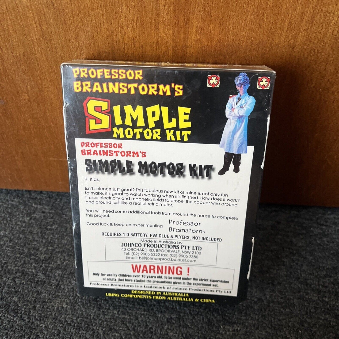 *New Sealed* Professor Brainstorm's: Simple Motor Kit - Make Your Own Motor