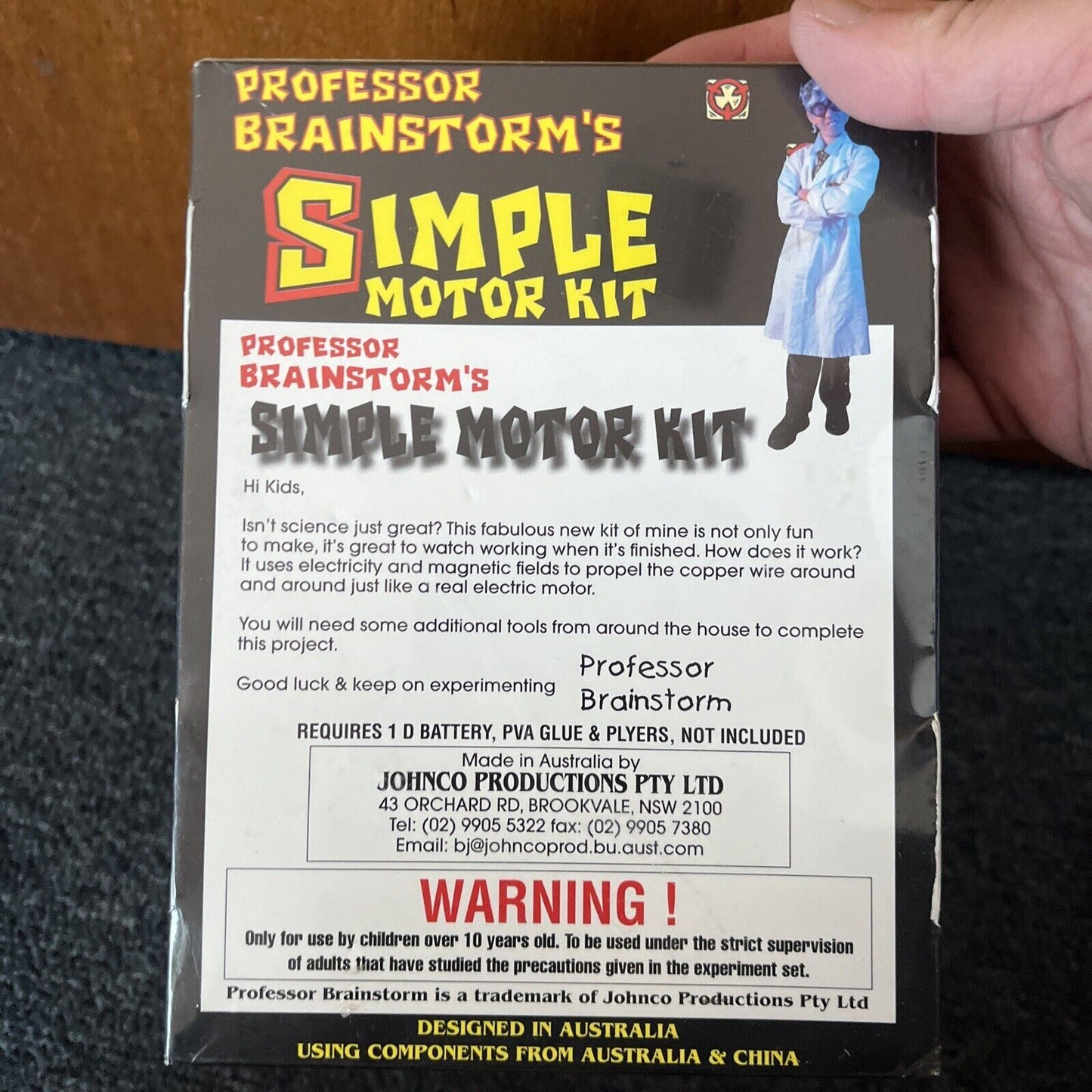 *New Sealed* Professor Brainstorm's: Simple Motor Kit - Make Your Own Motor