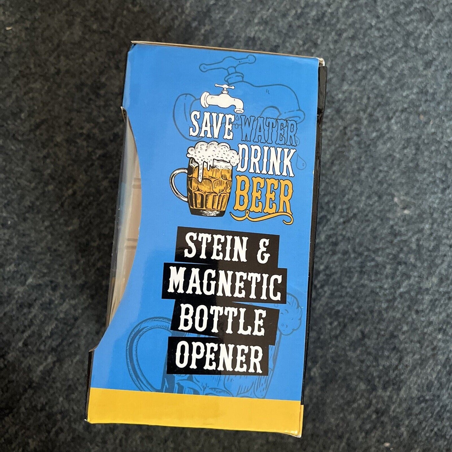 *New* Save Water Drink 500ml Beer Stein Magnetic Bottle Opener