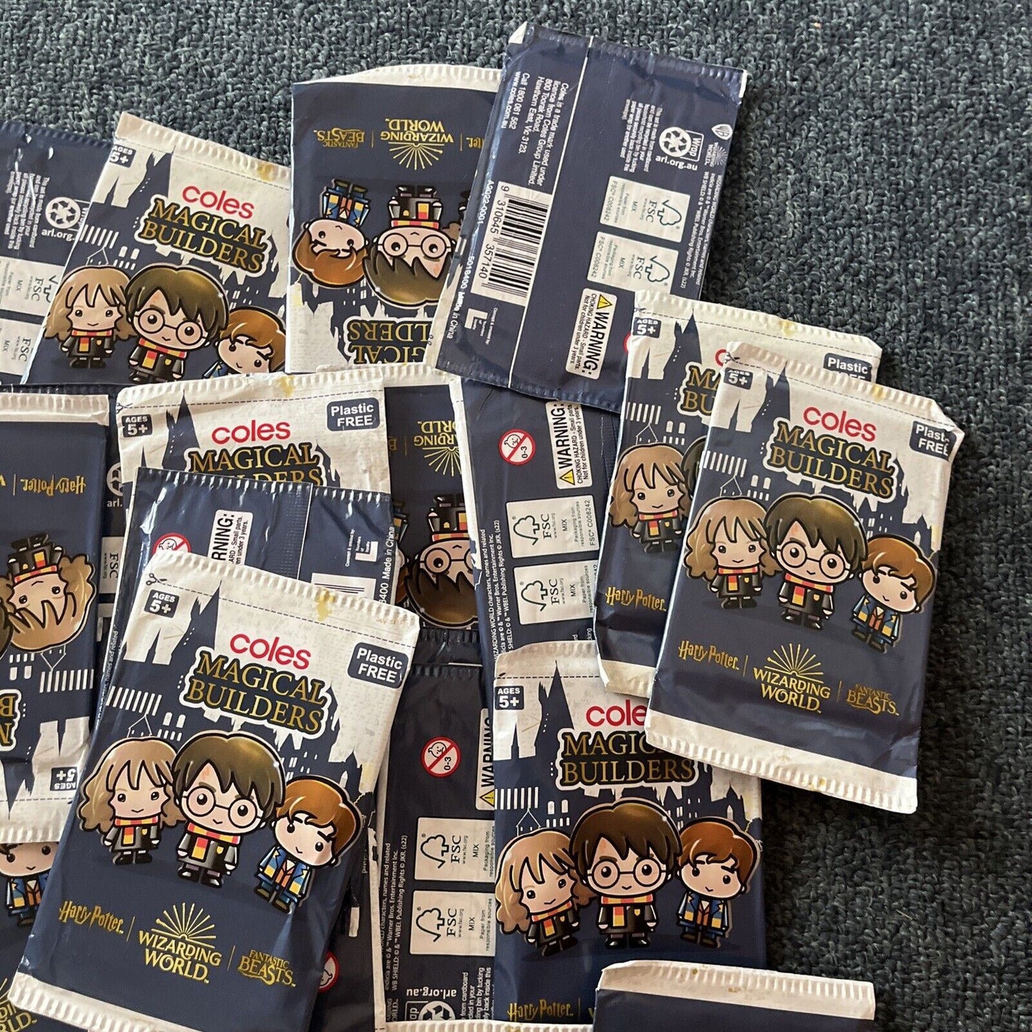 40x Magical Builders Harry Potter/Fantastic Beasts Collectable Unopened Coles