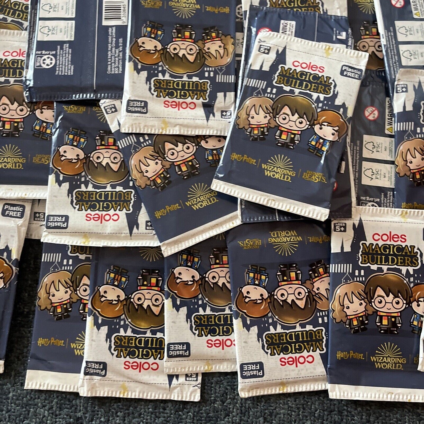 40x Magical Builders Harry Potter/Fantastic Beasts Collectable Unopened Coles