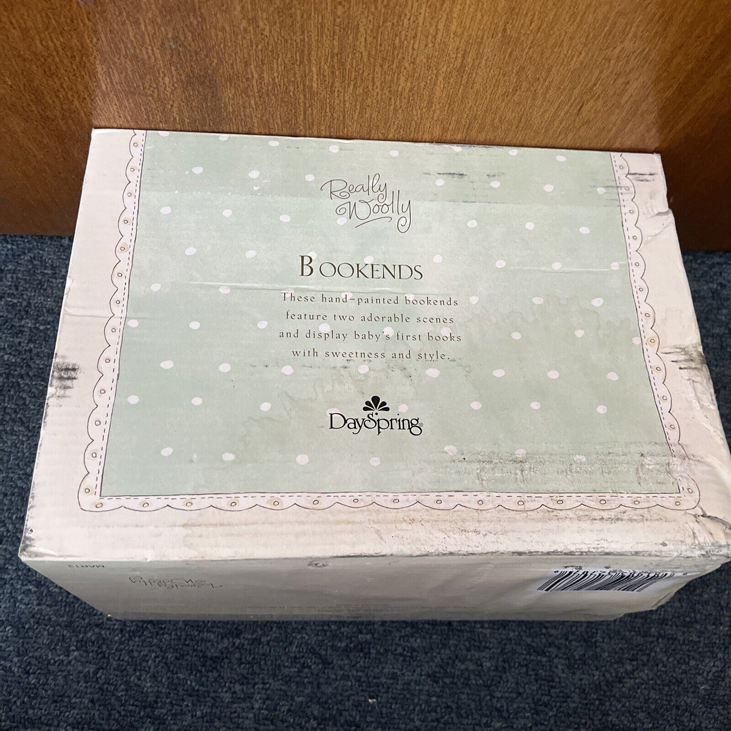 DaySpring Hand Painted Bookends Really Woolly - Christian Baby Gift