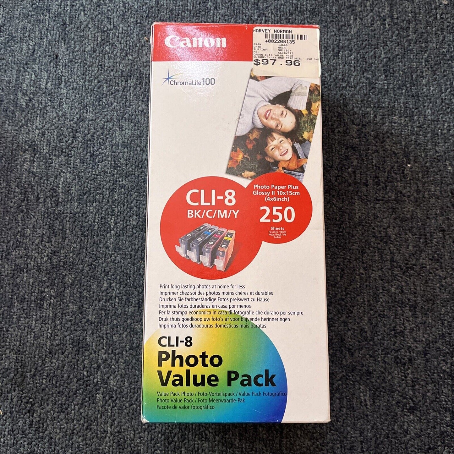 *New* Canon CLI-8 Value Pack Black/Cyan/Magenta/Yellow & Photo Paper