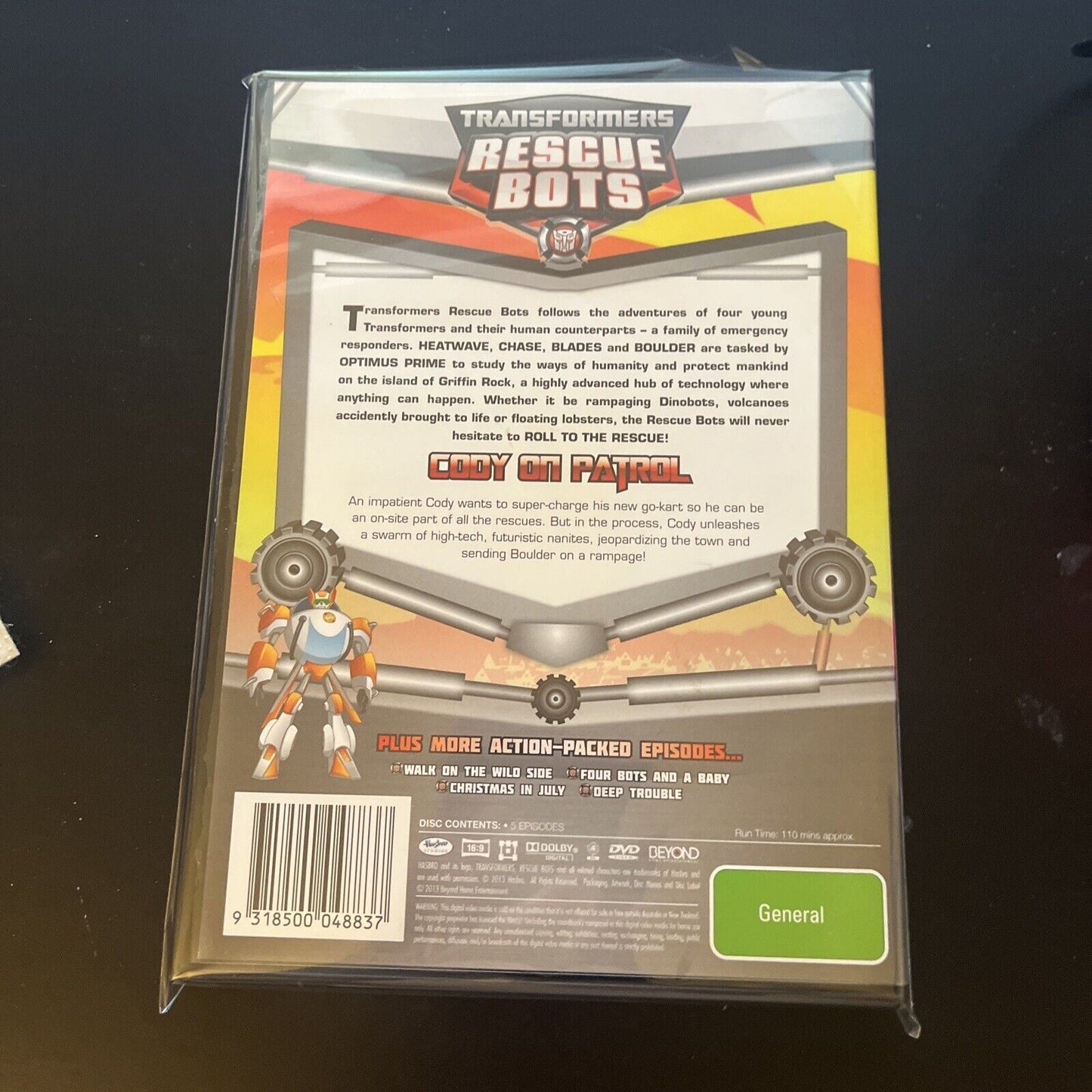 Transformers Rescue Bots - Cody On Patrol (DVD, 2011) NEW Region 4