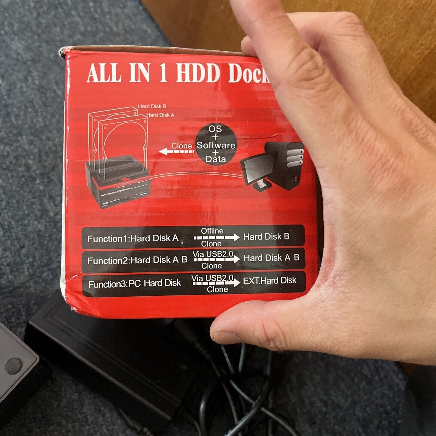 IDE and SATA Dual-disk Multi-function Hard Disk Dock Cards Reader Device