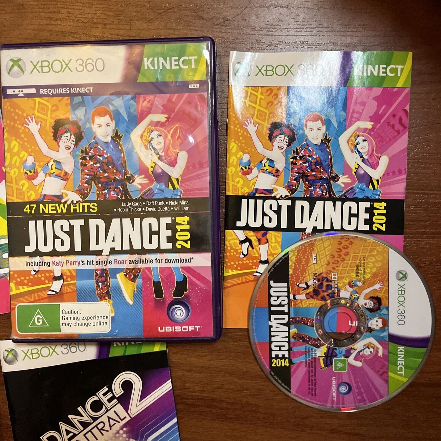 Just Dance 2014 & 3 / Dance Central 2 Microsoft Xbox 360 Kinect With Manual PAL