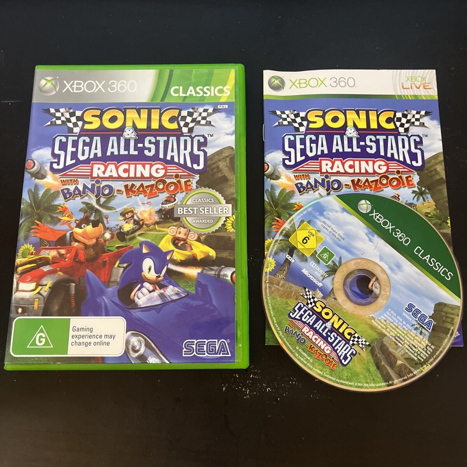 Sonic and Sega All Stars Racing With Banjo Kazooie Xbox 360 With Manua –  Retro Unit