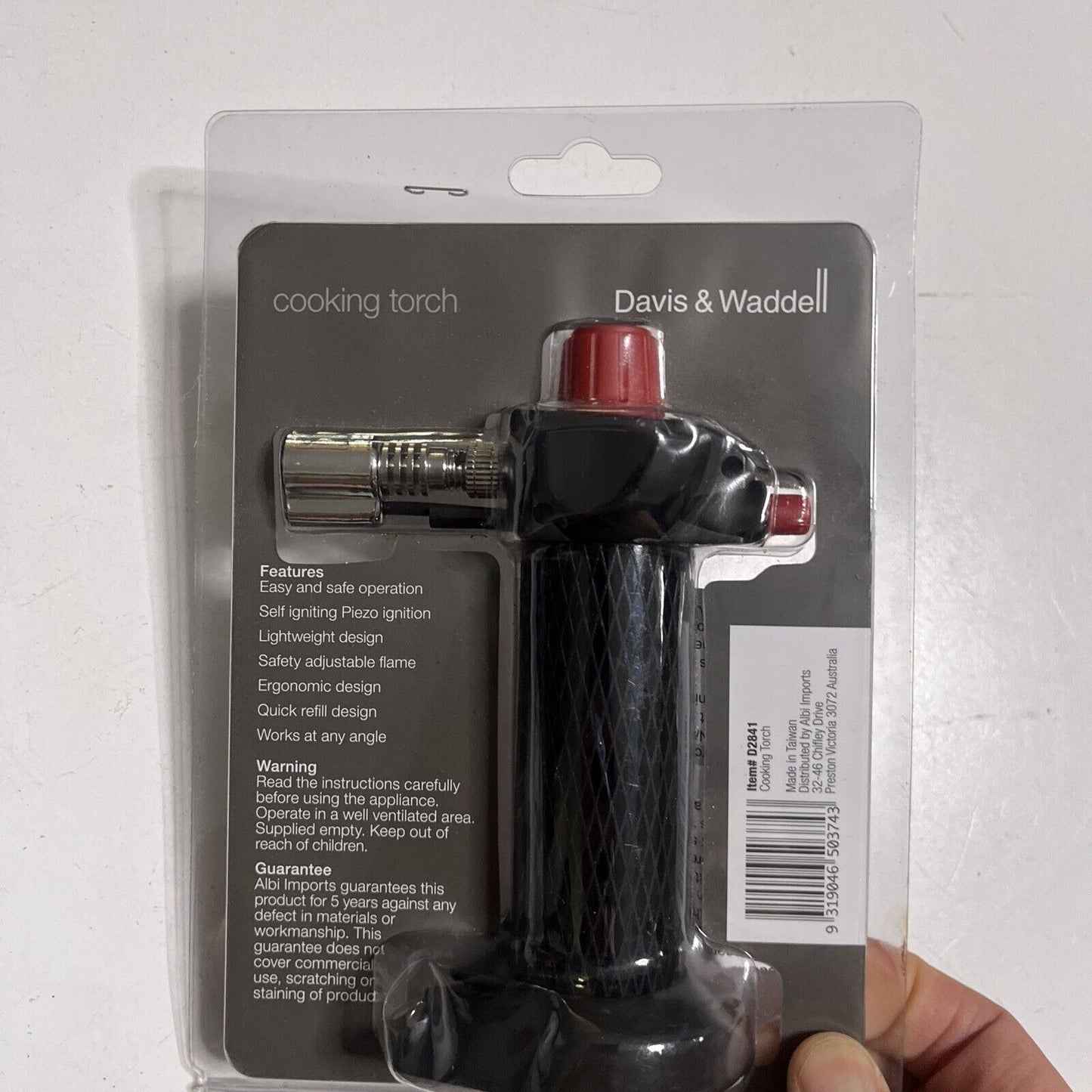 *New Sealed* Davis And Waddell Essentials Cooking Torch