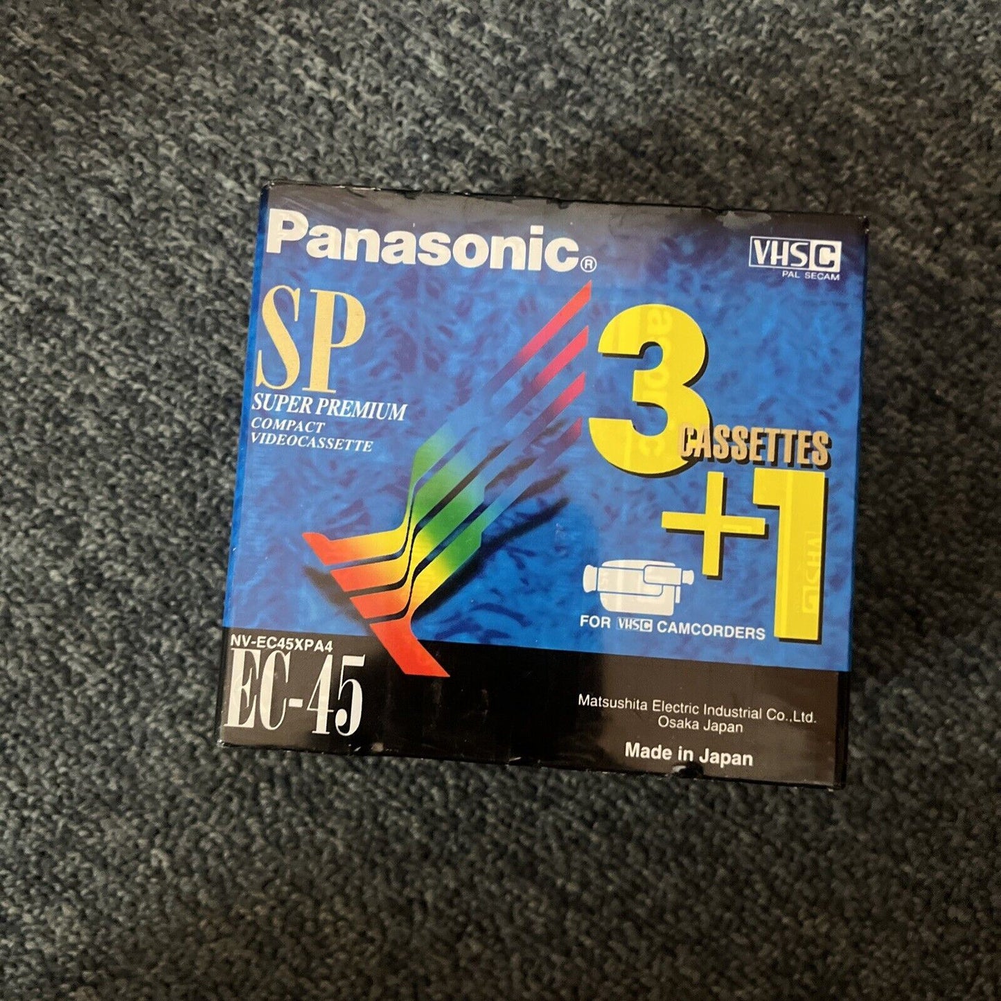 *New Sealed* 4x Panasonic VHS-C Compact Videocassette EC-45 Super Premium