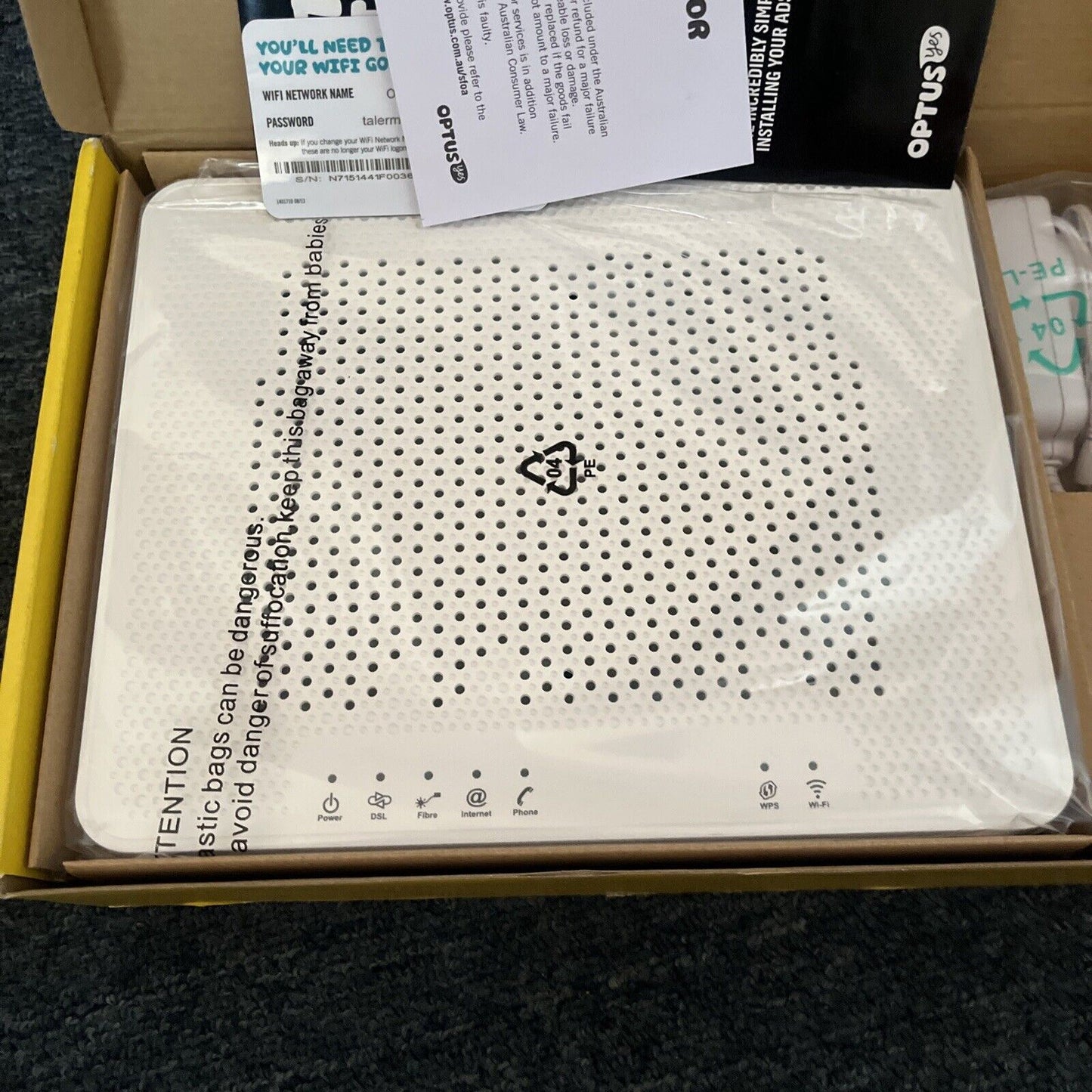 *New Never Used* Optus Sagemcom Fast 3864OP ADSL Wifi NBN Router Modem