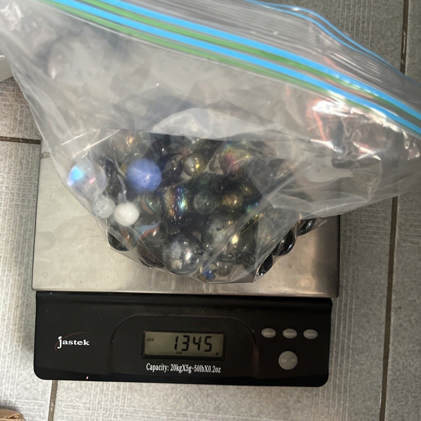 1.375kg Assorted Marbles Colours And Sizes