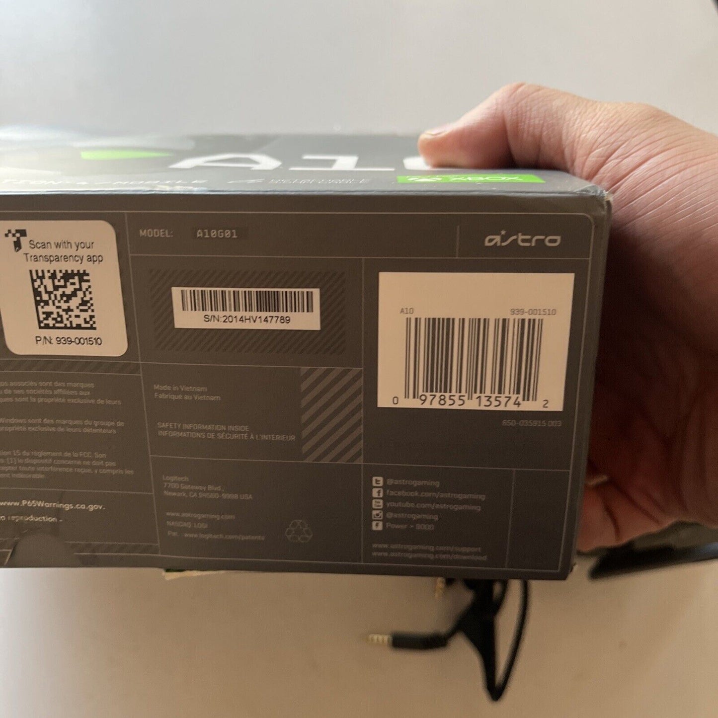 Astro A10 Green Over the Ear Only Headsets for Microsoft Xbox One / PS4