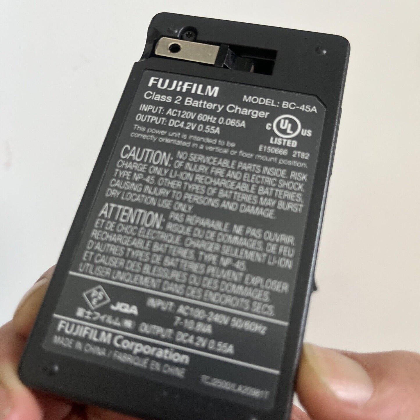 Genuine Fujifilm BC-45A Battery Charger for NP-45, NP-45A, NP-45S battery