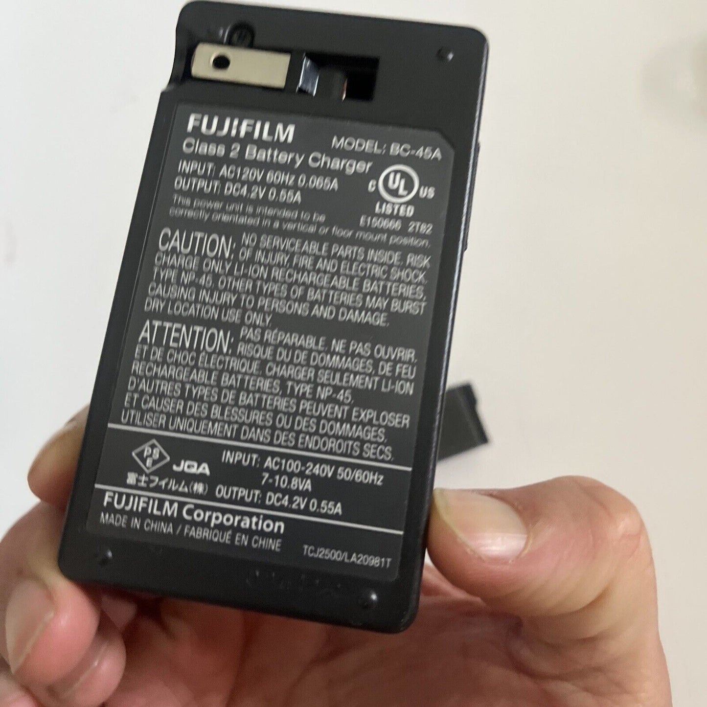 Genuine Fujifilm BC-45A Battery Charger for NP-45, NP-45A, NP-45S battery