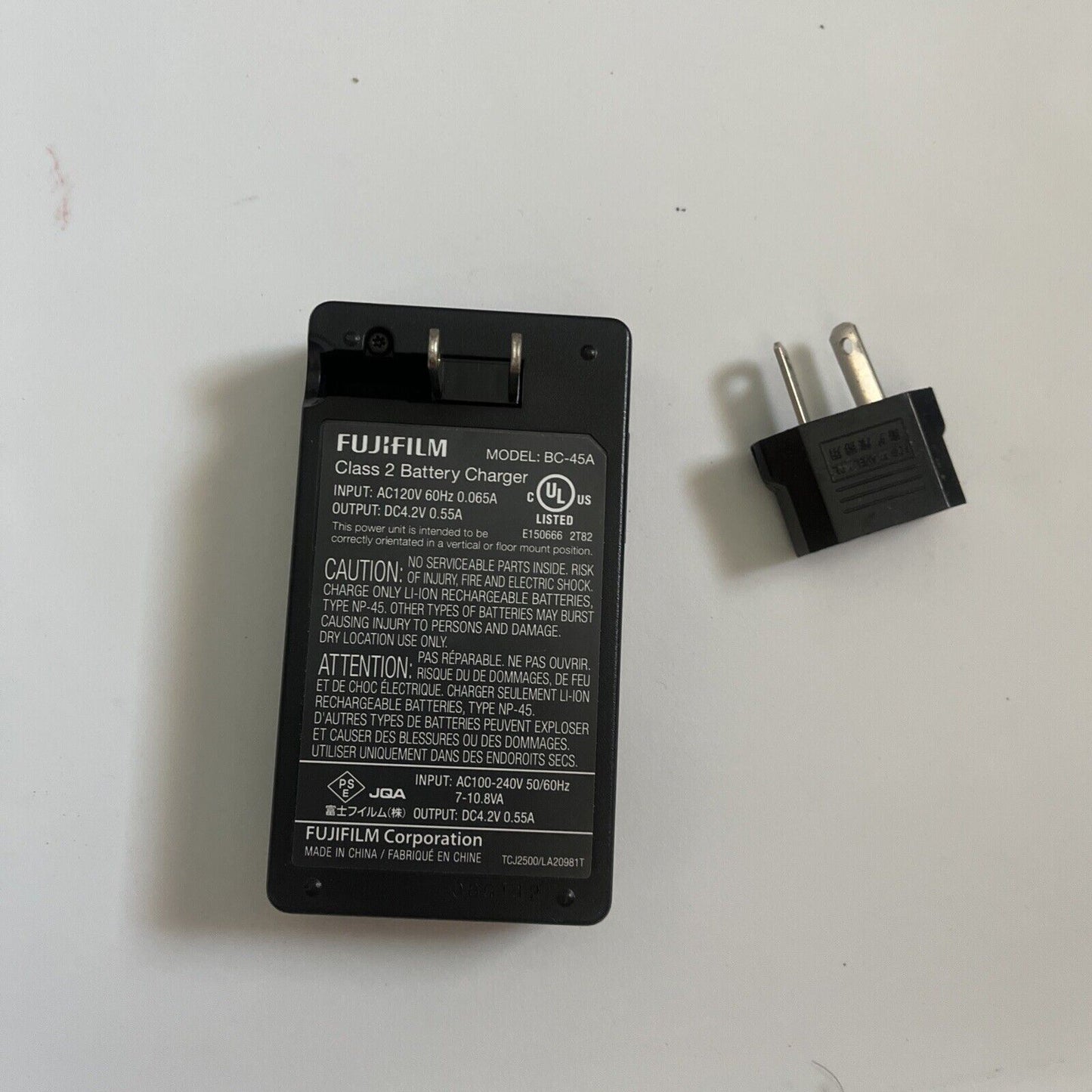 Genuine Fujifilm BC-45A Battery Charger for NP-45, NP-45A, NP-45S battery
