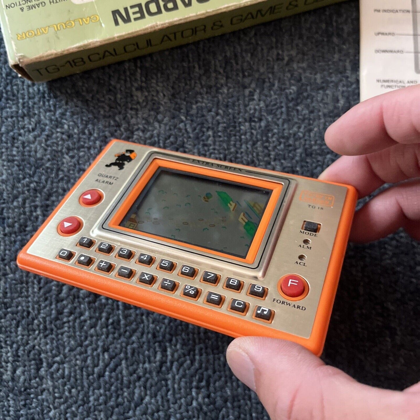 Thief In Garden Game & Calculator & Clock TG-18 From 1982 G. J Coles & Coy