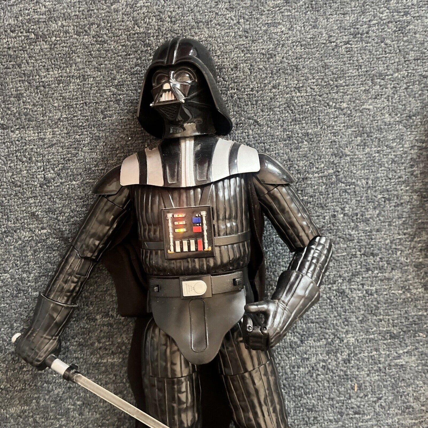 4x Star Wars Figures: 17" Darth Vader, Obi-Wan Kenobi 11", Stormtrooper 11" & 4"