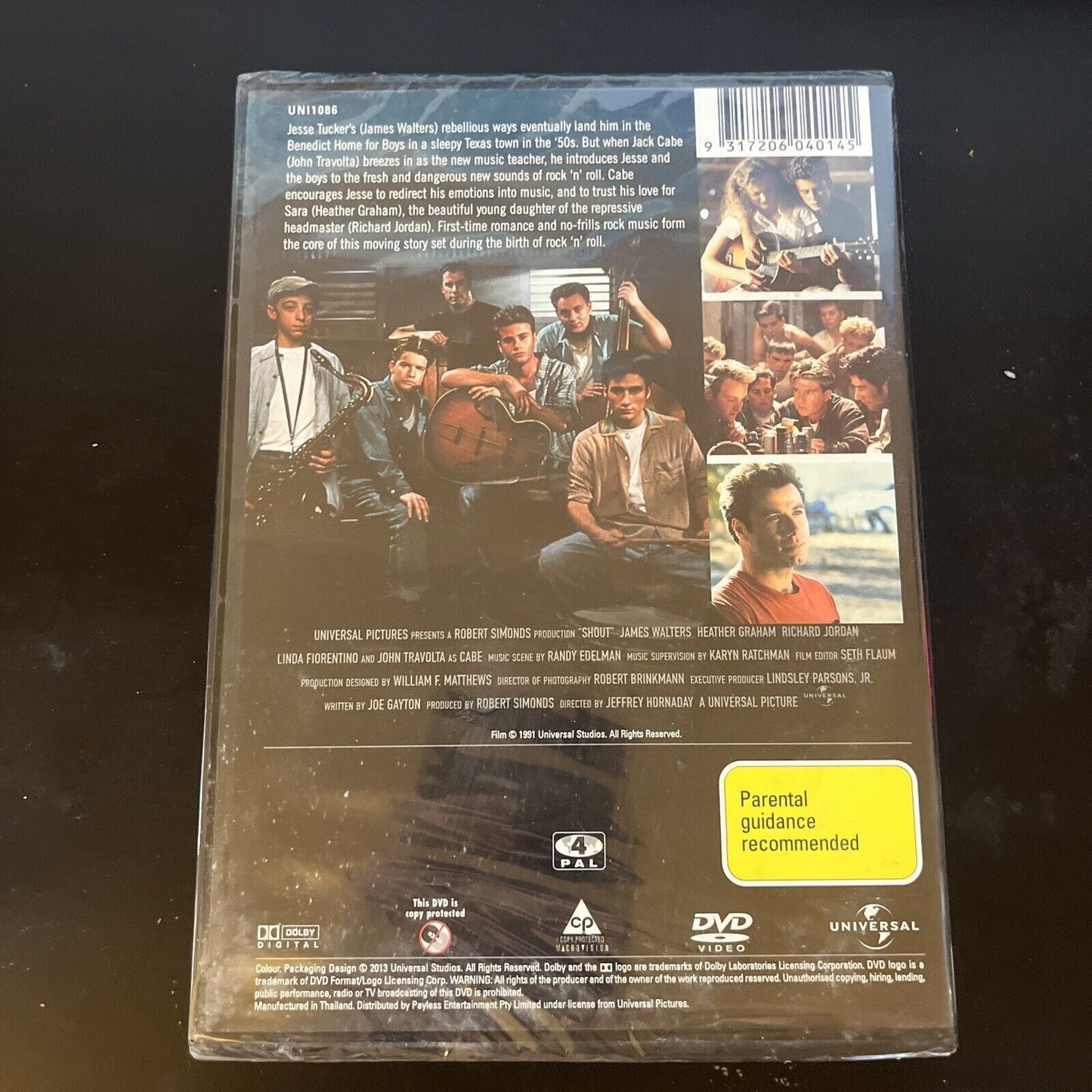 *New Sealed* Shout (DVD, 1991) John Travolta, James Walters, Region 4