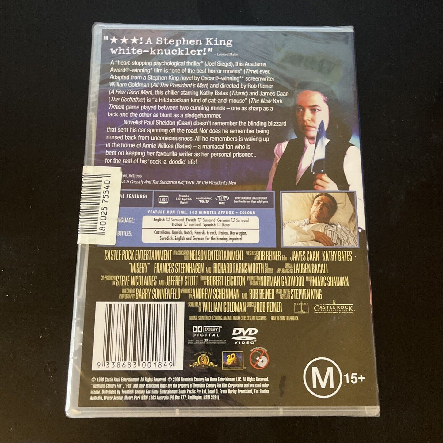 *New Sealed* Misery (DVD, 1990) Kathy Bates, James Caan, Region 4