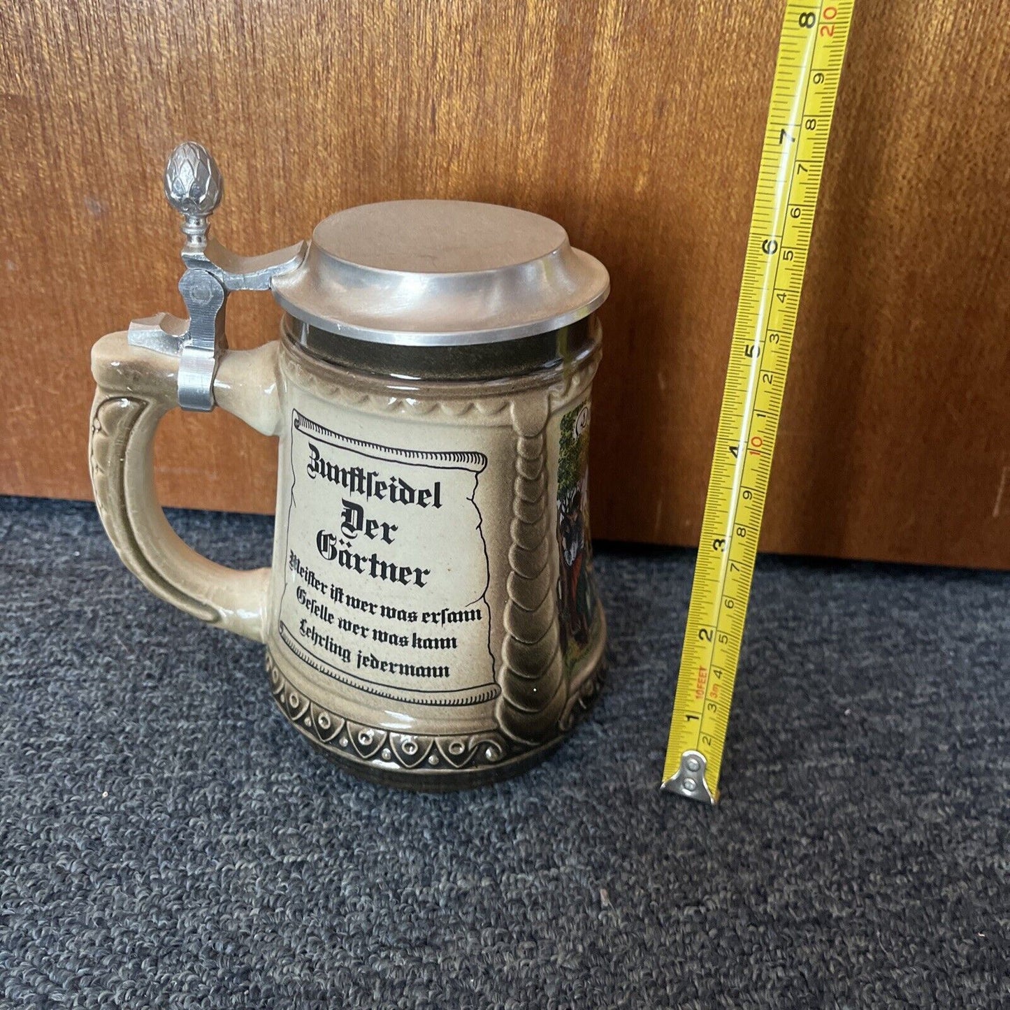Zunftseidel Gärtner Farbausfall Beer Stein 500ml Made in Germany