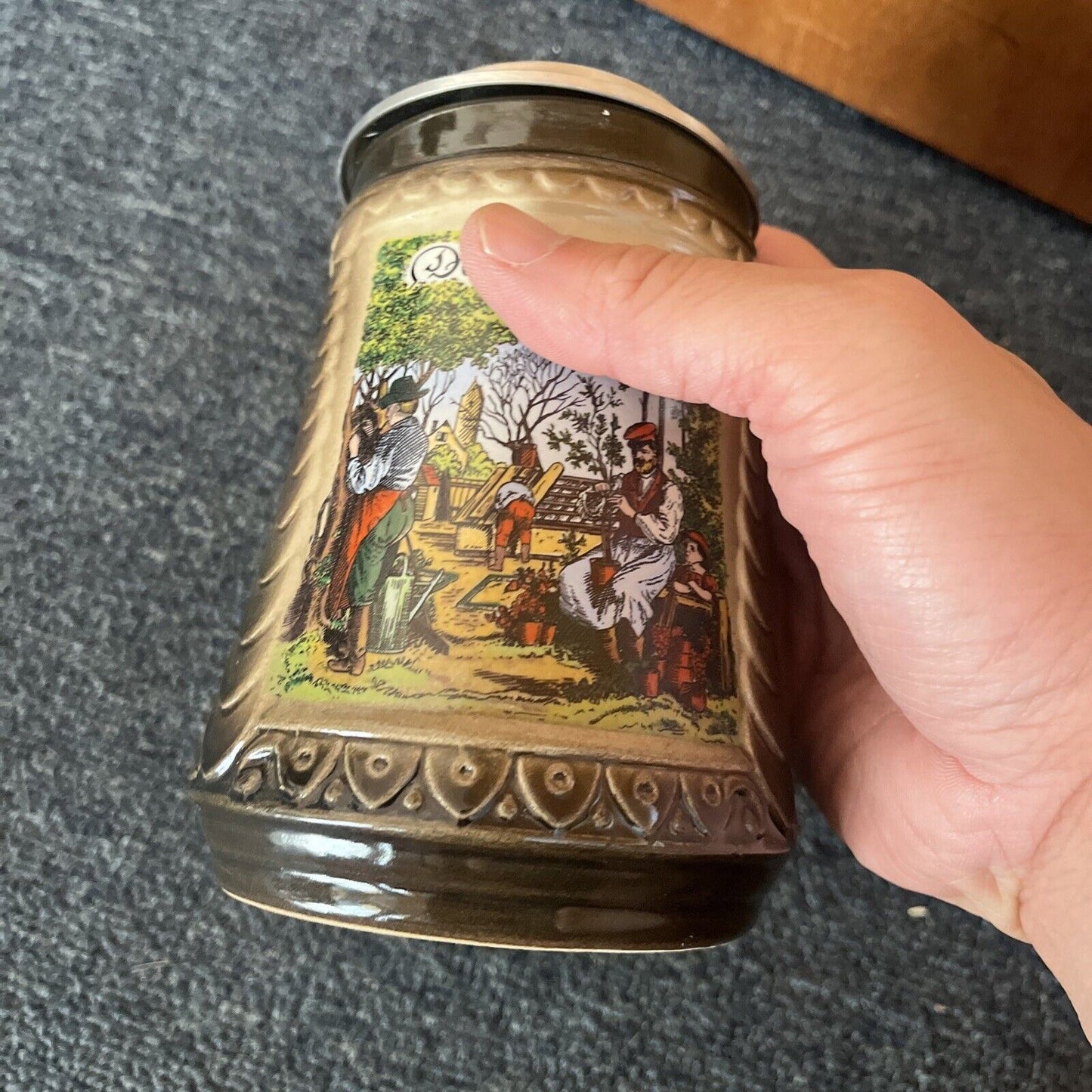 Zunftseidel Gärtner Farbausfall Beer Stein 500ml Made in Germany