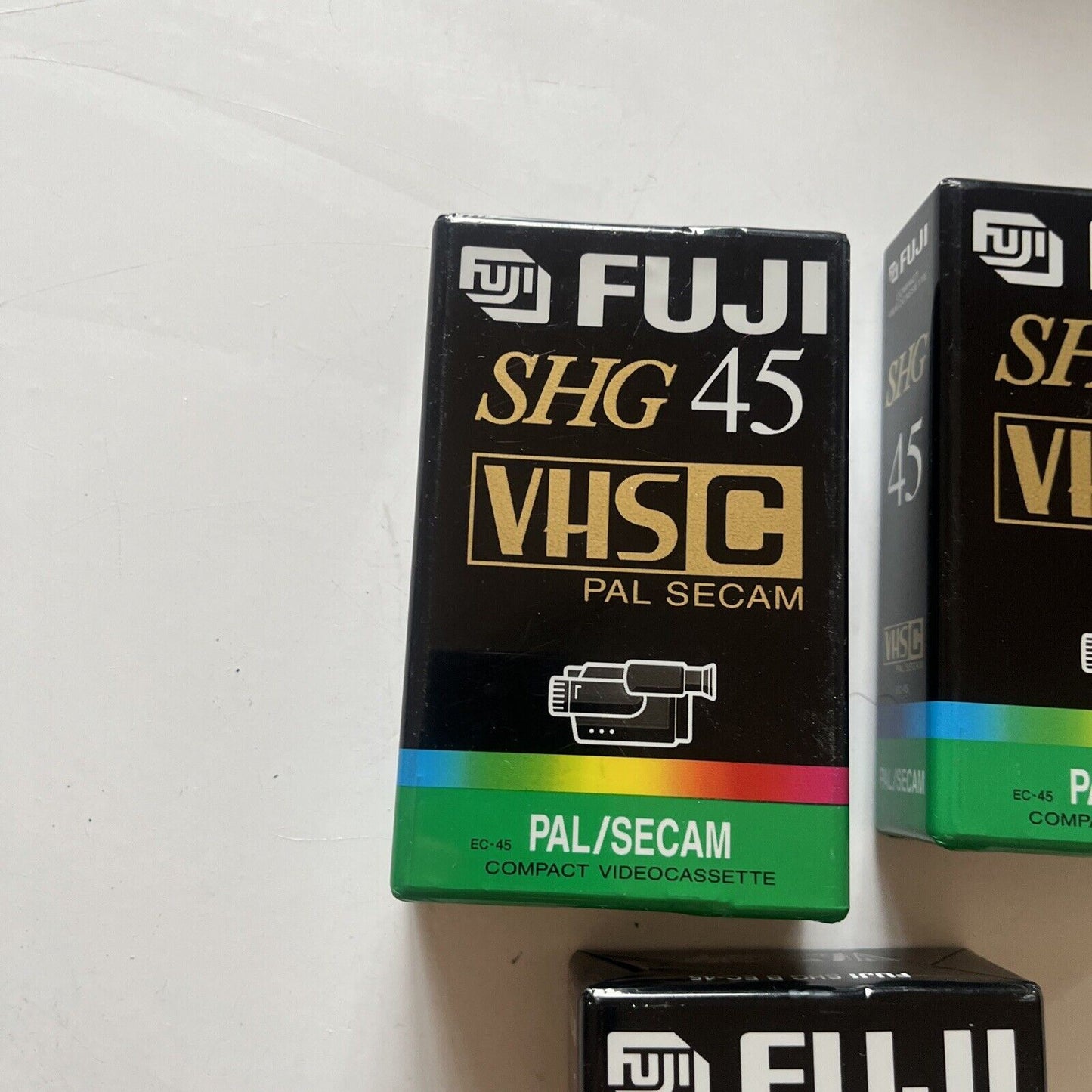 *New Sealed* 3x Fuji Super HG EC- 45 VHS-C Blank Video Tape PAL