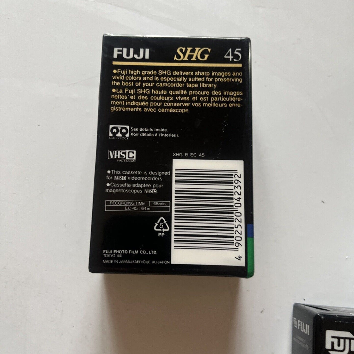*New Sealed* 3x Fuji Super HG EC- 45 VHS-C Blank Video Tape PAL
