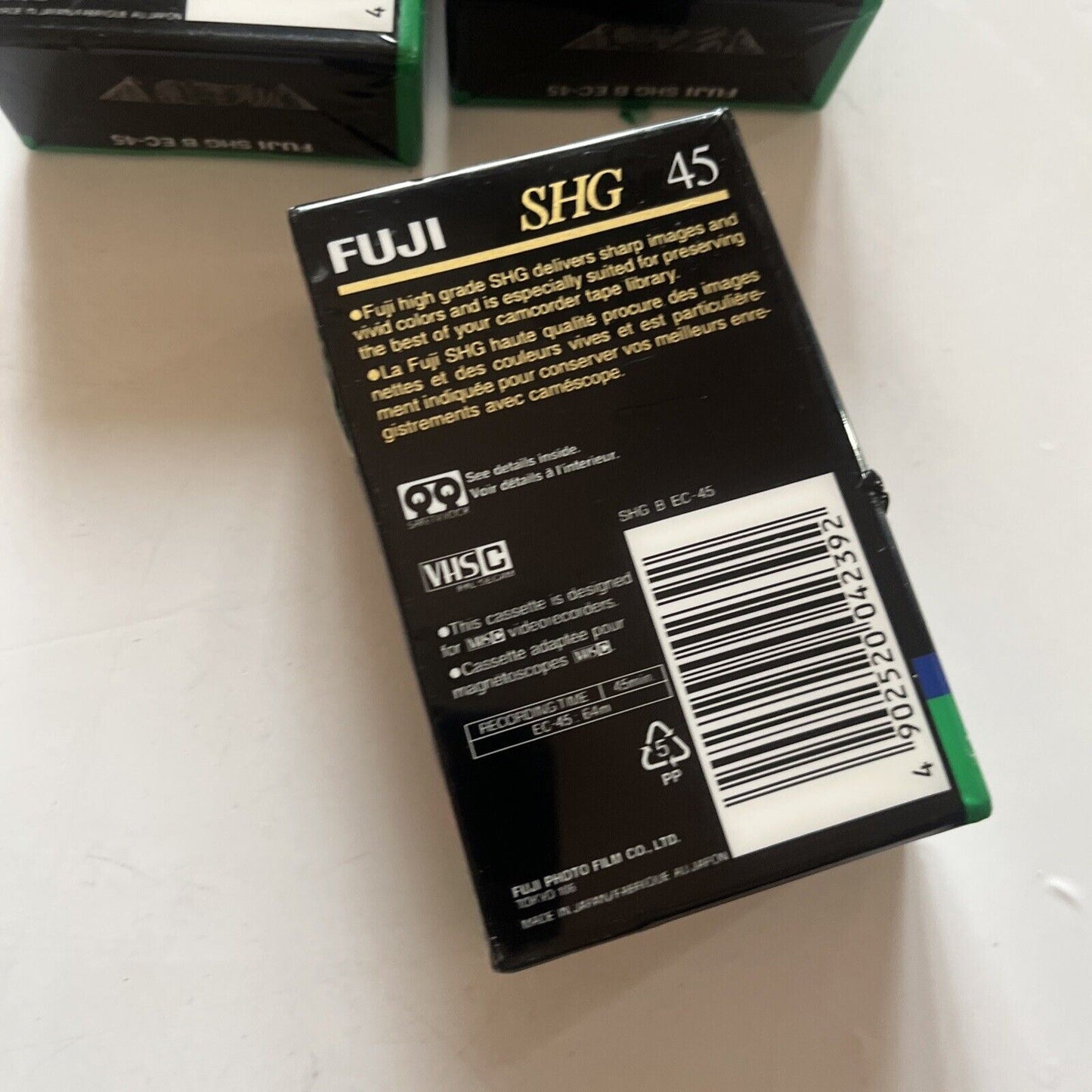 *New Sealed* 3x Fuji Super HG EC- 45 VHS-C Blank Video Tape PAL