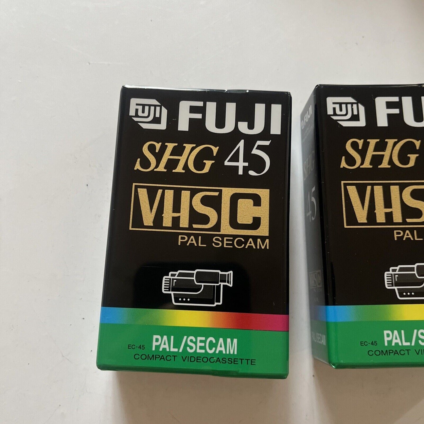 *New Sealed* 2x Fuji Super HG EC- 45 VHS-C Blank Video Tape PAL