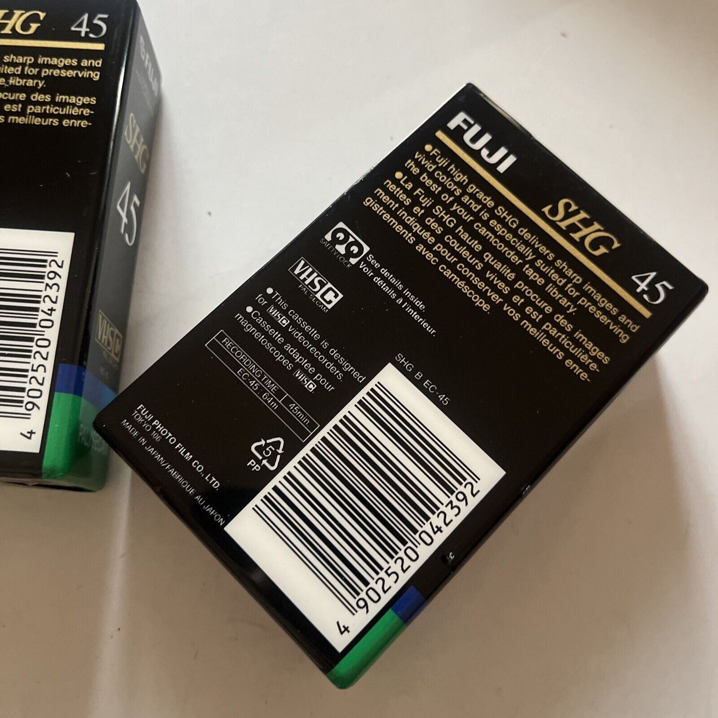 *New Sealed* 2x Fuji Super HG EC- 45 VHS-C Blank Video Tape PAL