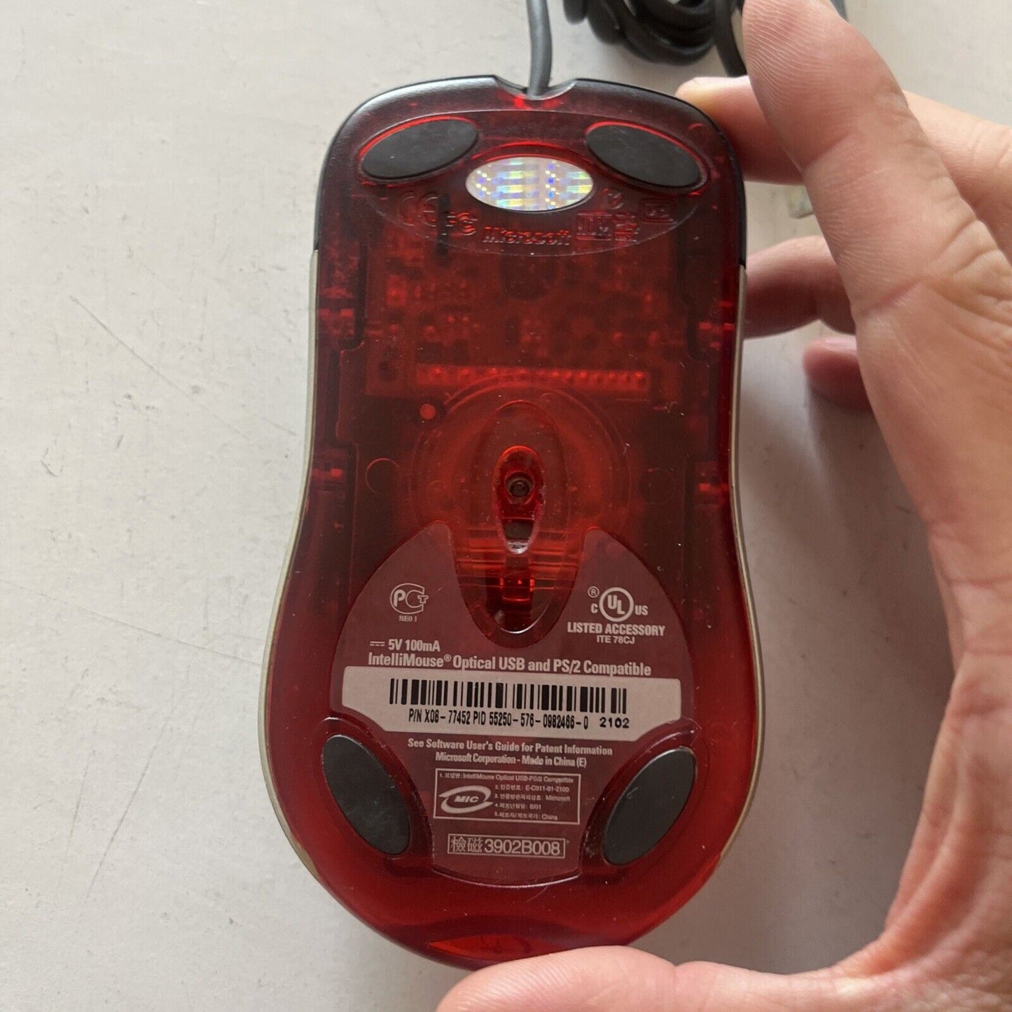 Microsoft Intellimouse Optical USB and PS/2 Compatible