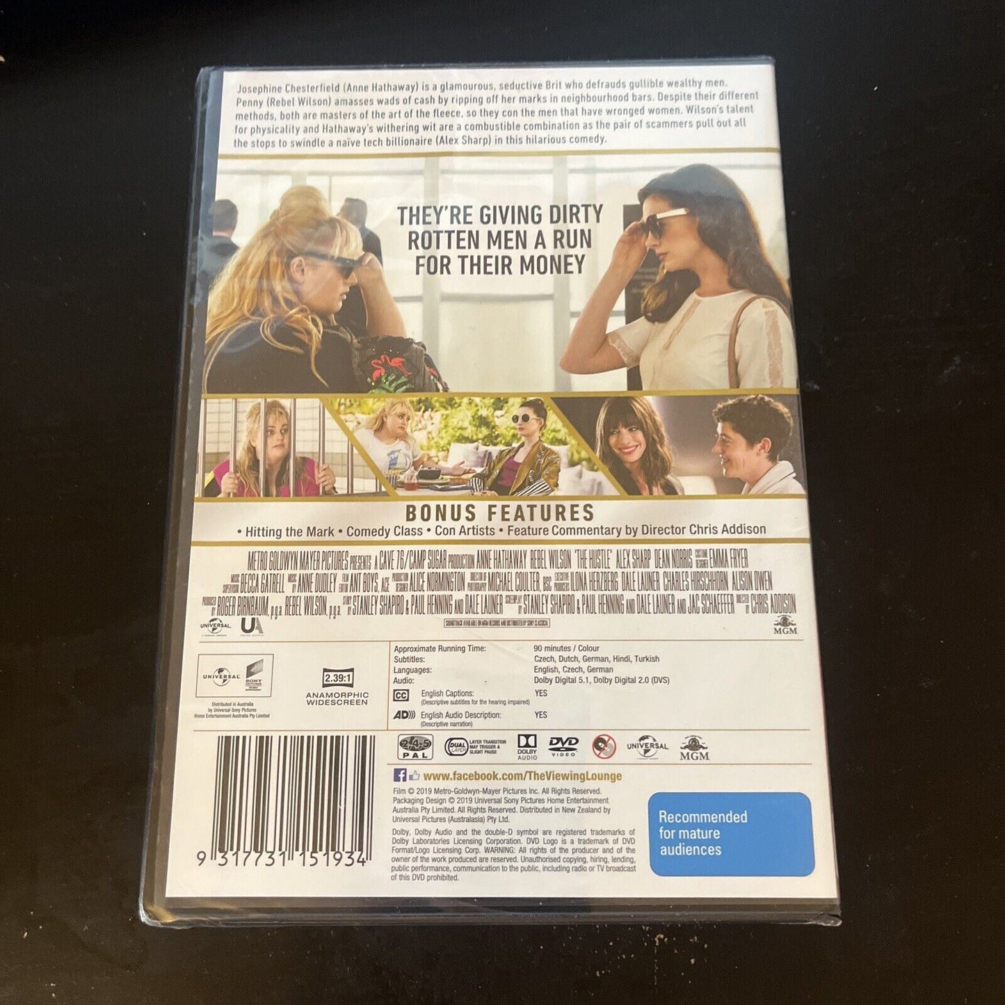 *New Sealed* The Hustle (DVD, 2019) Rebel Wilson, Anne Hathaway Region 4&2