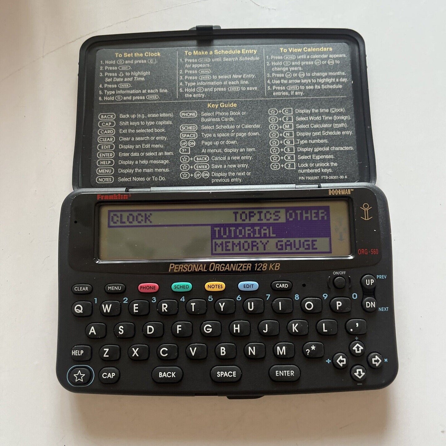 Franklin Bookman Personal Pocket Organizer Model ORG-560