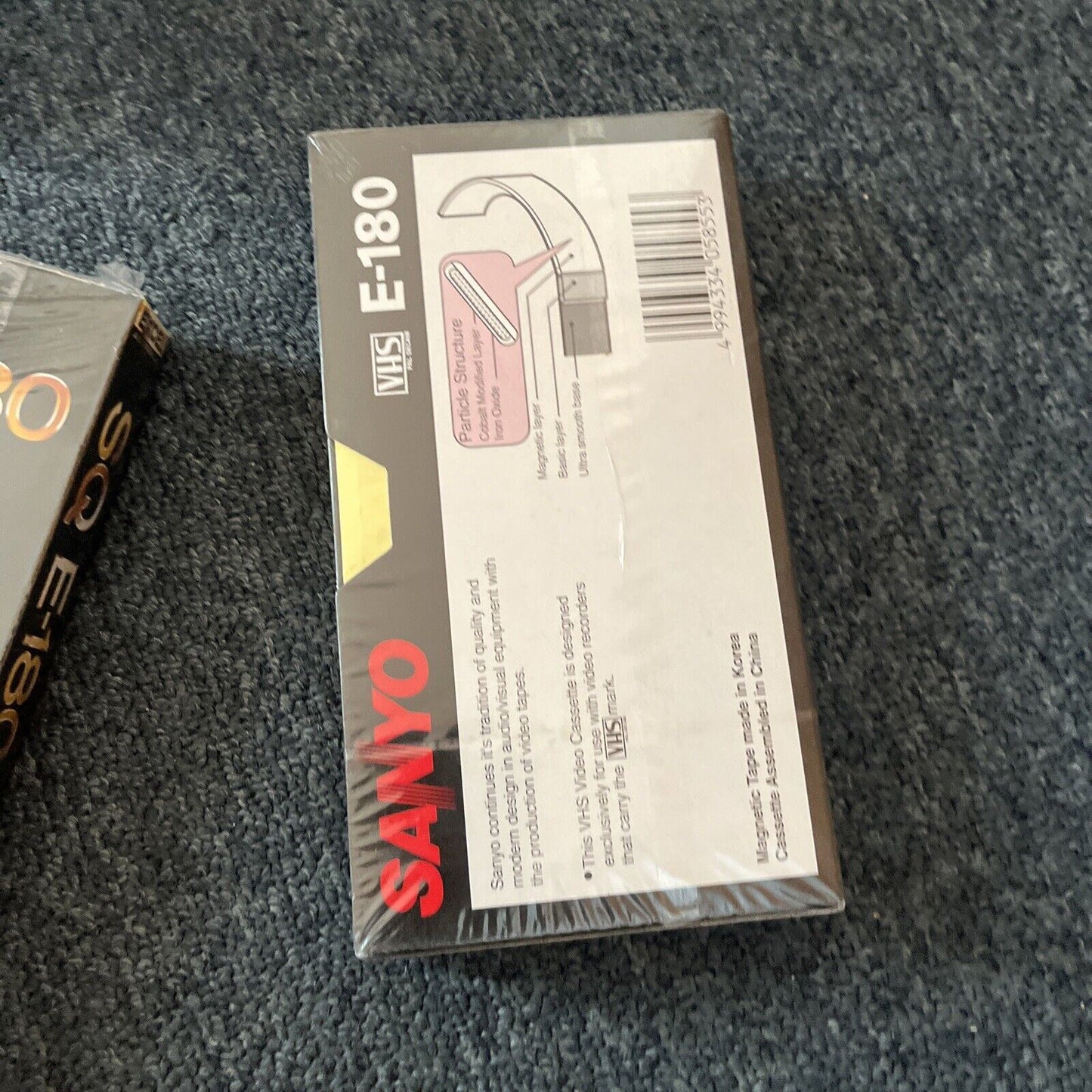 *New Sealed* 2x VHS Blank Tapes E-180 Sanyo & Excel PAL