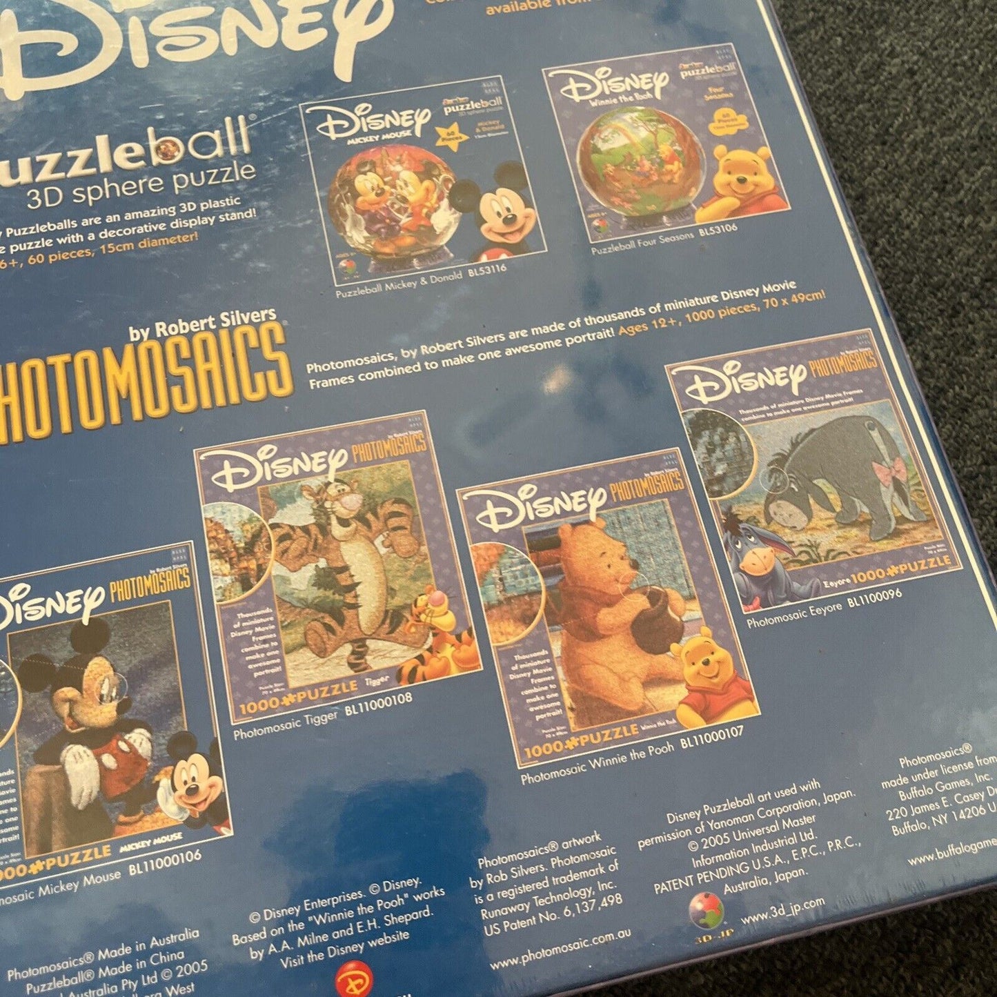 *New Sealed* Winnie The Pooh Disney Photomosaics Puzzle Jigsaw 1000pcs