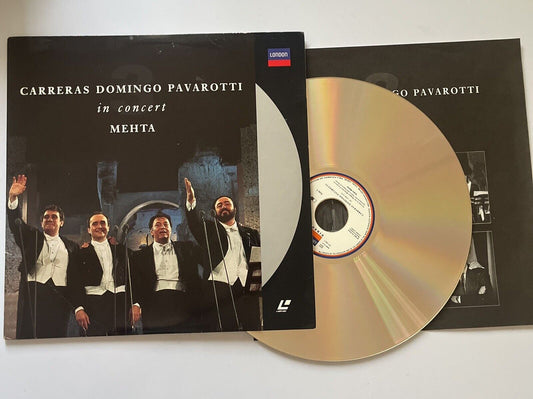 Carrera Domingo Pavarotti In Concert - Zubin Mehta (Laserdisc, 1990) LD NTSC