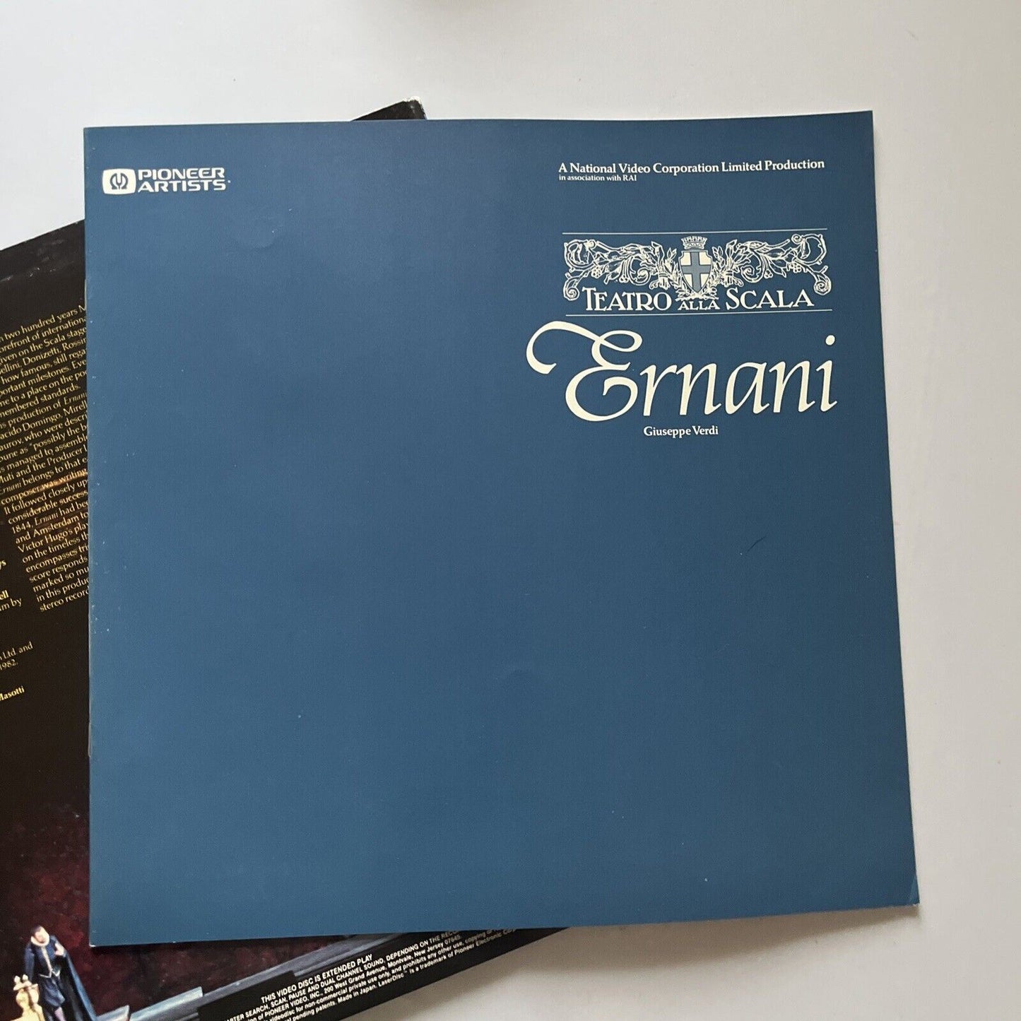 Verdi Ernani - Domingo, Freni, Bruson, Ghiaurov, Opera Laserdisc 1982 2-Disc