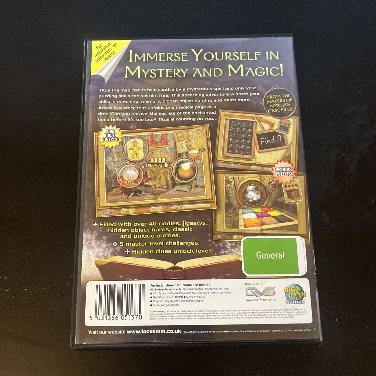 Azada - Experience the Mystery - PC Windows Hidden Object Game NEW