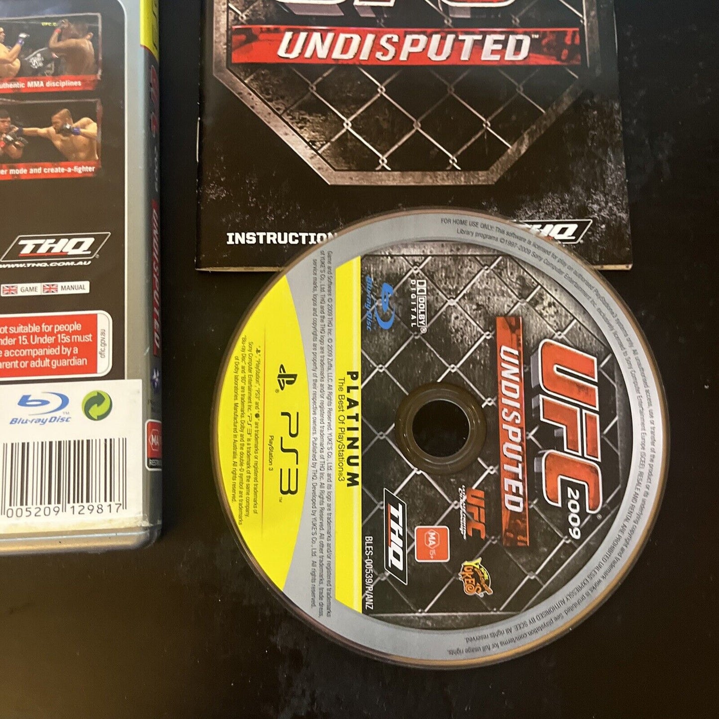 UFC 2009 Undisputed - Sony PlayStation 3 PS3 Game with manual