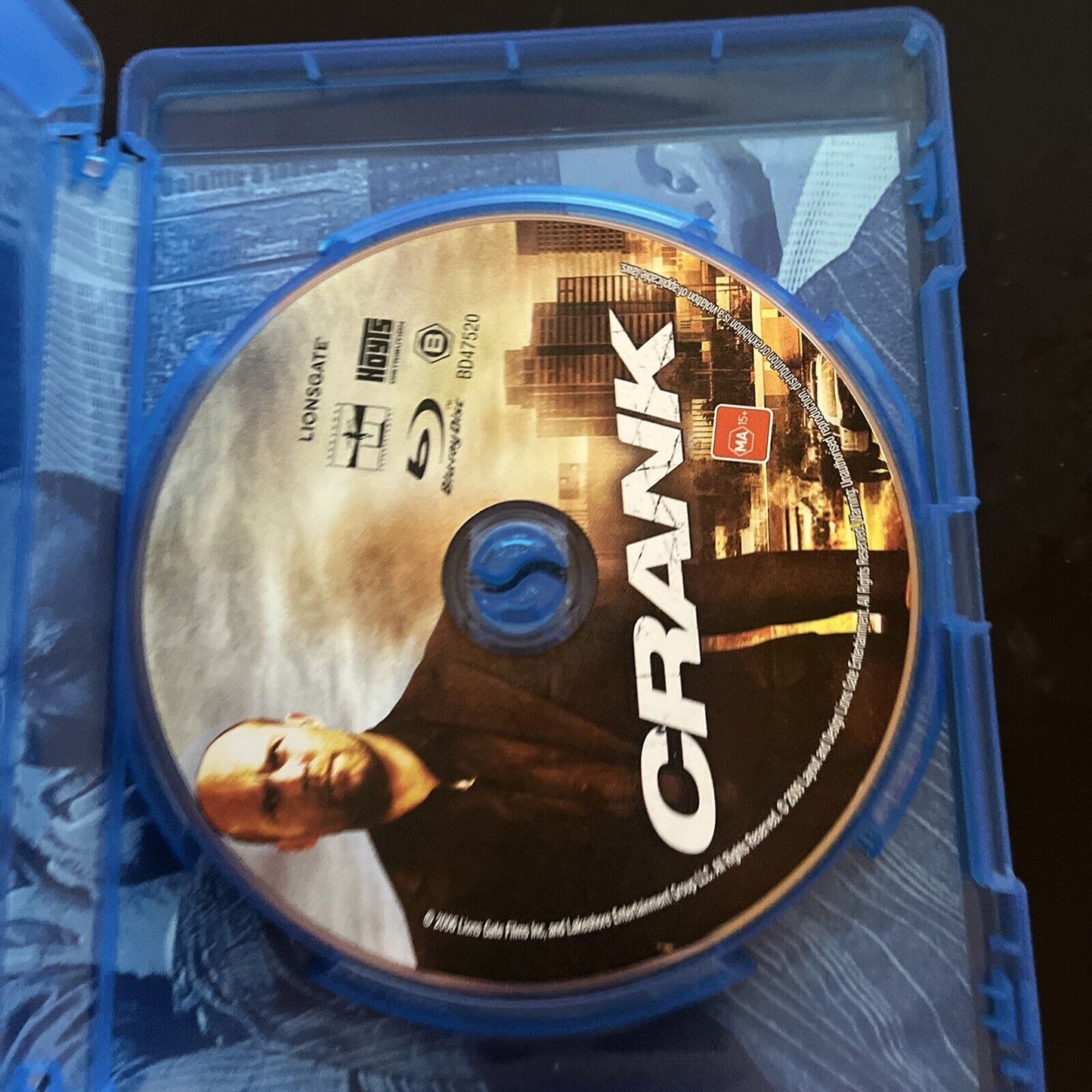 Crank (Blu-ray, 2006) Jason Statham, Amy Smart, Efren Ramirez Region B