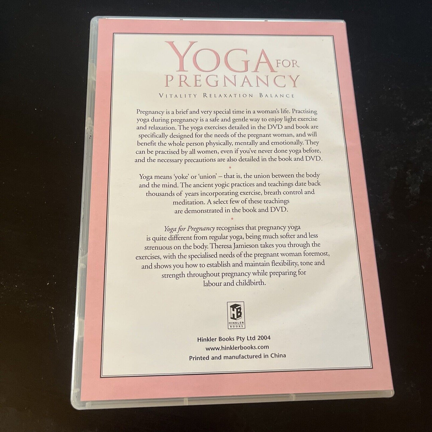 Yoga For Pregnancy - Vitality Relaxation Balance (DVD, 2004) NEW All Regions